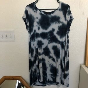 BLUE TIE DYE T-SHIRT DRESS